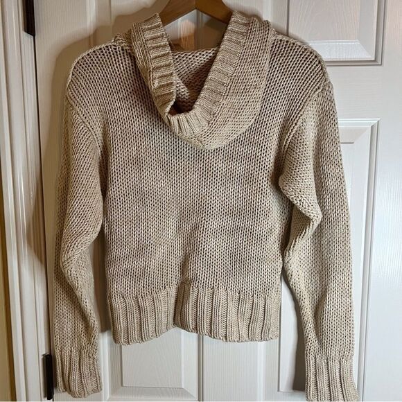 Soft Surroundings Size Small Hooded Sweater Soft Comfy Beige‎ Office Wear - Picture 4 of 6